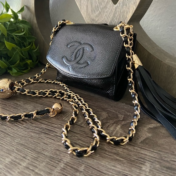 🖤⚜️ Chanel Pearl Crush Style Mini Wallet Chain is Crossbody or Shoulder 🖤⚜️ - Picture 2 of 11